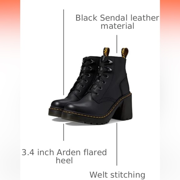 HOLIDAY SALE, CLOSING DEC 11
 Doc / Dr. Martens Jesy Black Women's Boots 9 - Picture 3 of 8